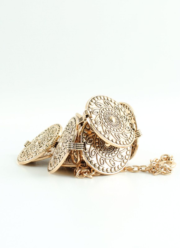 Cinturón Metal Dorado con Círculos Vintage | Mujer | Premonición.online