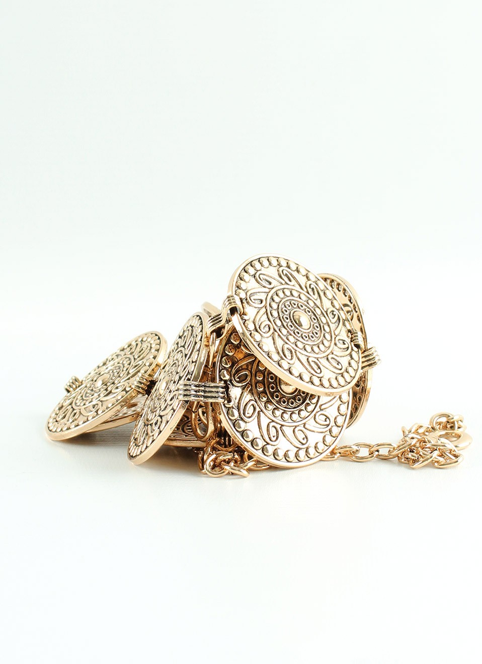 Cinturón Metal Dorado con Círculos Vintage | Mujer | Premonición.online