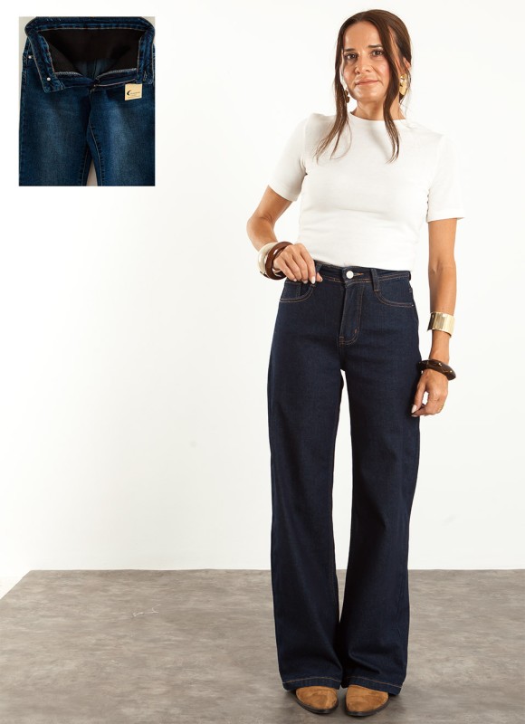 Vaqueros Wide Leg con Faja Reductora Mujer | Estilizan | Premonición.online
