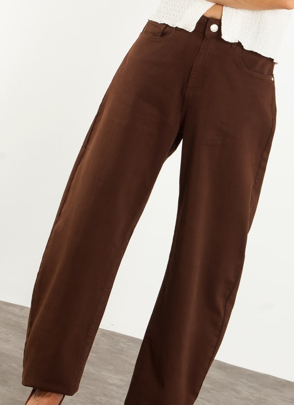 Jeans Banana Marrón Chocolate Mujer | Moda | Premonición.online