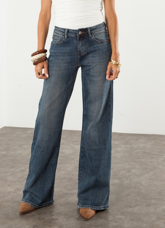 Jeans Wide Leg Low Waist Mujer | Moda Vaquera | Premonición.online