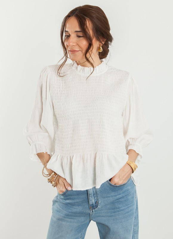 Blusa nido de abeja