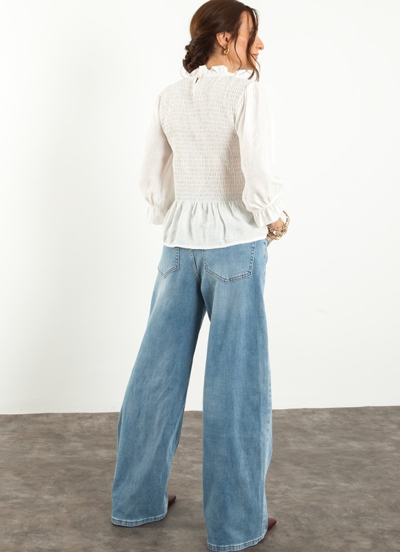 Blusa nido de abeja
