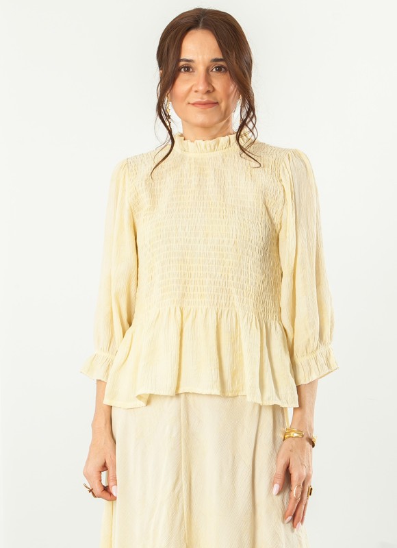 Blusa nido de abeja