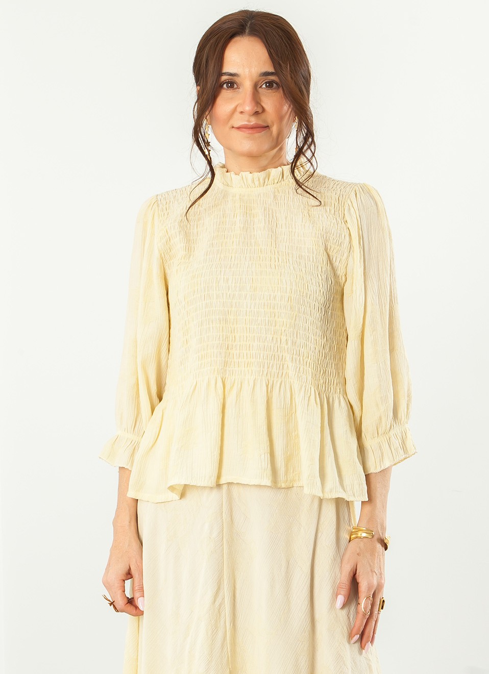 Blusa nido de abeja