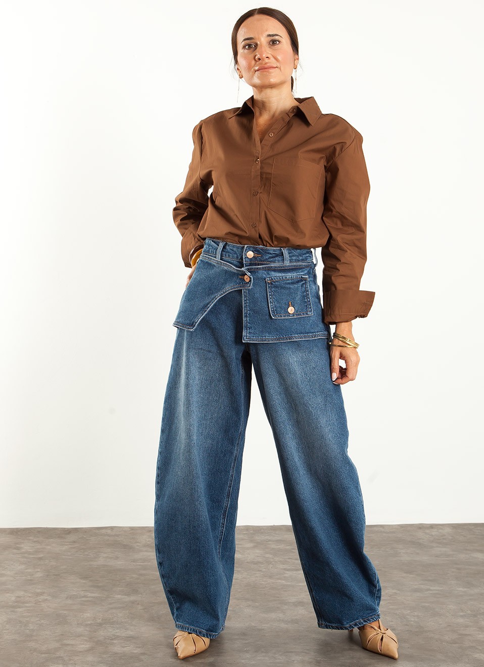 Camisa Oversize Marrón Chocolate Mujer | Tendencia | Premonición.online