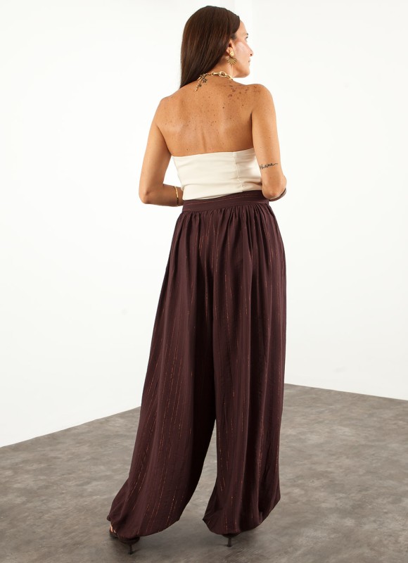 Pantalón Balloon Fluido Mujer | Hilos Metálicos | Premonición.online