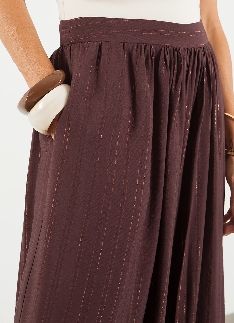Pantalón Balloon Fluido Mujer | Hilos Metálicos | Premonición.online
