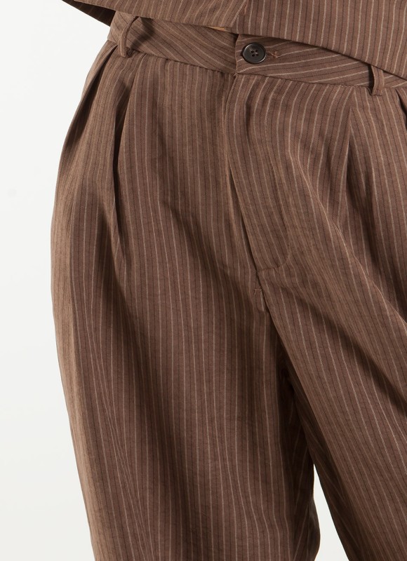 Pantalón Vestir Ancho Rayas Mujer | Elegante | Premonición.online