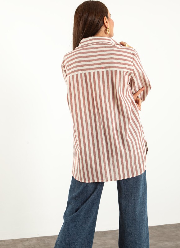 Camisa Rayas Oxford Mujer | Elegante y Versátil | Premonición.online