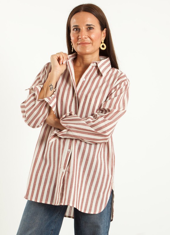 Camisa Rayas Oxford Mujer | Elegante y Versátil | Premonición.online