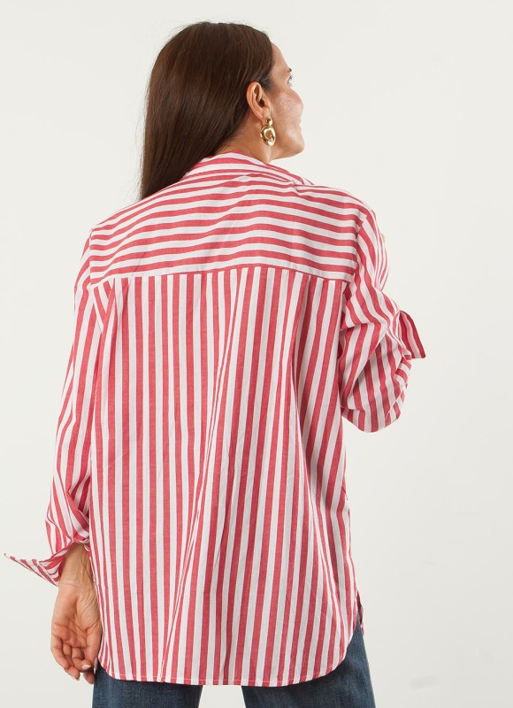 Camisa Rayas Oxford Mujer | Elegante y Versátil | Premonición.online
