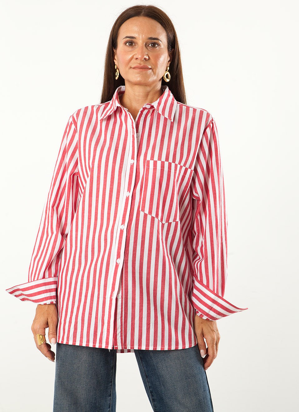 Camisa Rayas Oxford Mujer | Elegante y Versátil | Premonición.online