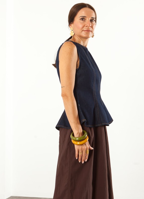 Top Vaquero Peplum Mujer | Denim y Tendencia | Premonición.online