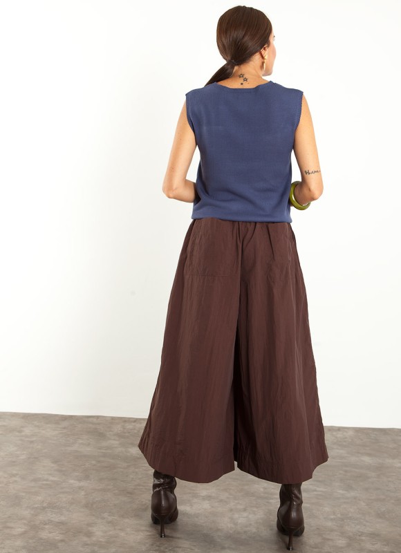 Pantalón Capri Mujer | Marrón y Verde | Tendencia | Premonición.online