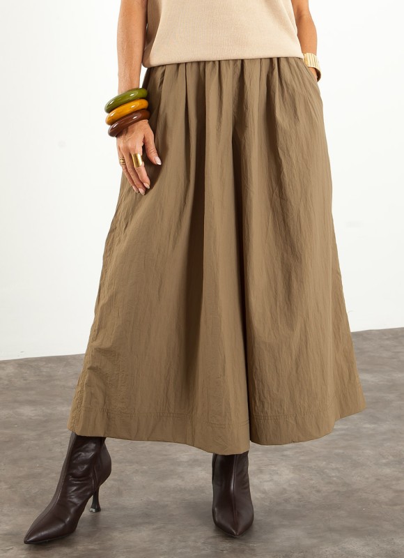 Pantalón Capri Mujer | Marrón y Verde | Tendencia | Premonición.online