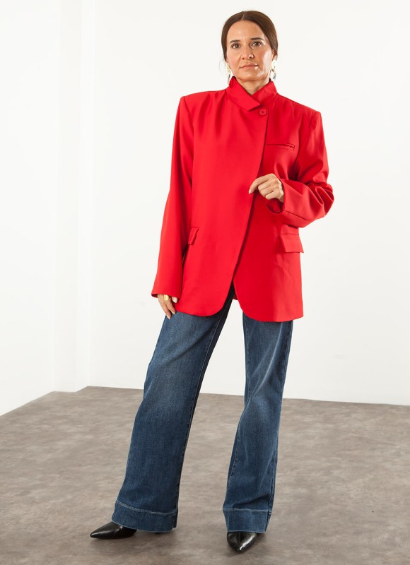 Americana Cruzada 1 Botón Mujer | Elegante | Premonición.online