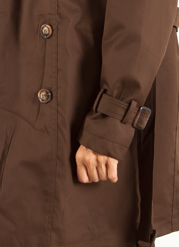Gabardina Tres Cuartos Marrón Chocolate Mujer | Elegante | Premonición.online