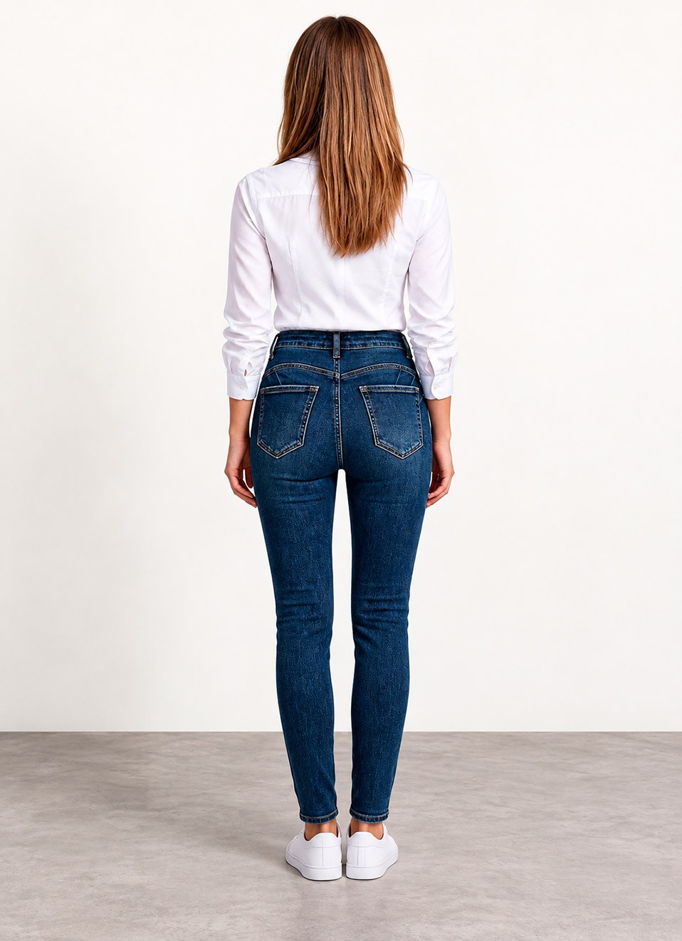 Skinny Push Up Azul Oscuro Mujer | Efecto Faja | Premonición.online