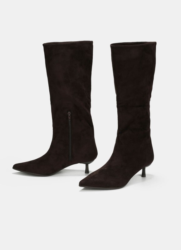 Bota Tacón Bajo Mujer | Marrón y Beige | Cómoda | Premonición.online