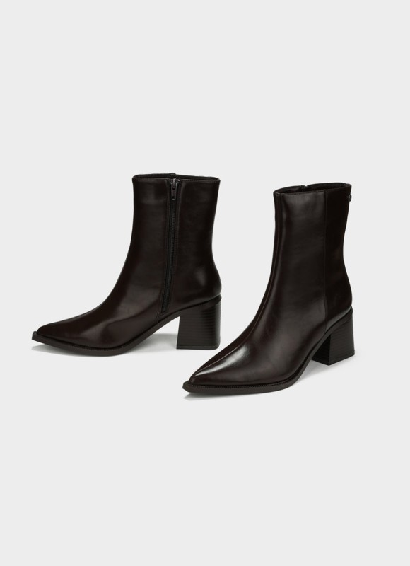 Botín de Punta Mujer | Marrón y Negro | Elegante | Premonición.online