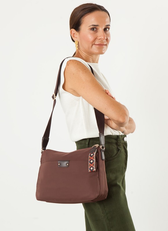 Bandolera Nylon Marrón Mujer | Práctica y Actual | Premonición.online