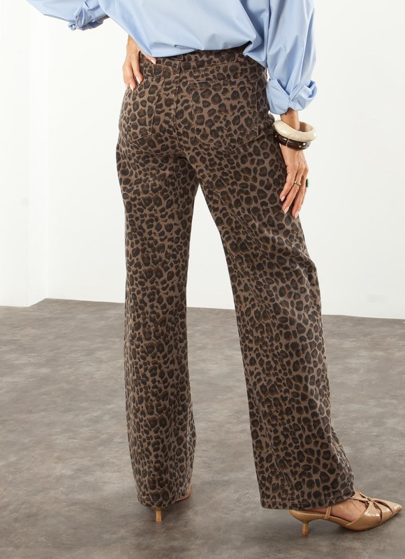 Jeans Leopardo Rectos Mujer | Pantalón Vaquero | Premonición.online