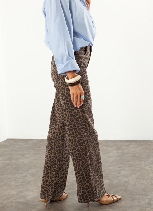 Jeans Leopardo Rectos Mujer | Pantalón Vaquero | Premonición.online