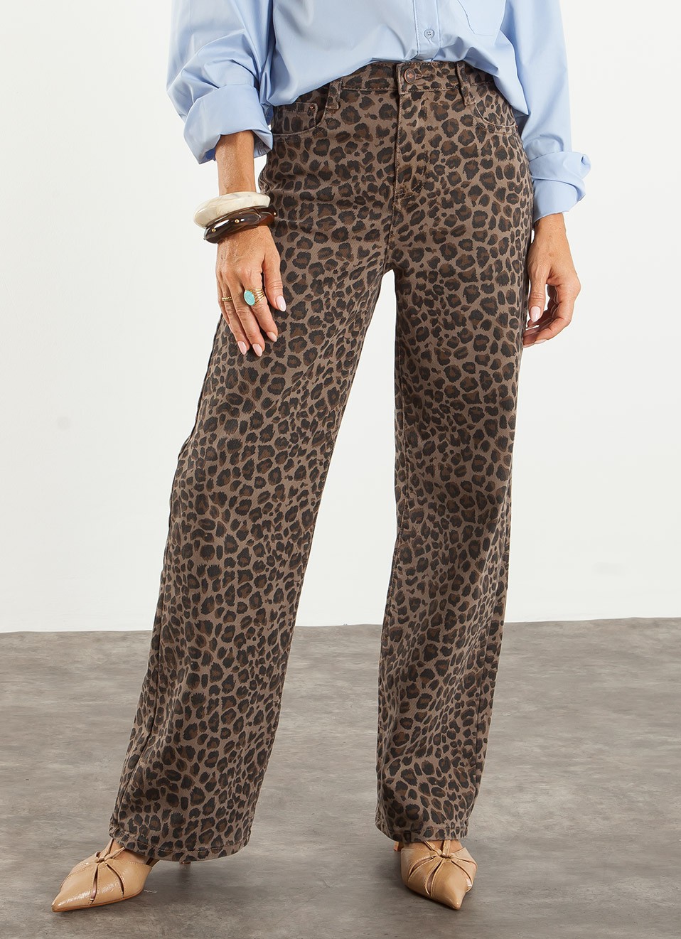 Jeans Leopardo Rectos Mujer | Pantalón Vaquero | Premonición.online