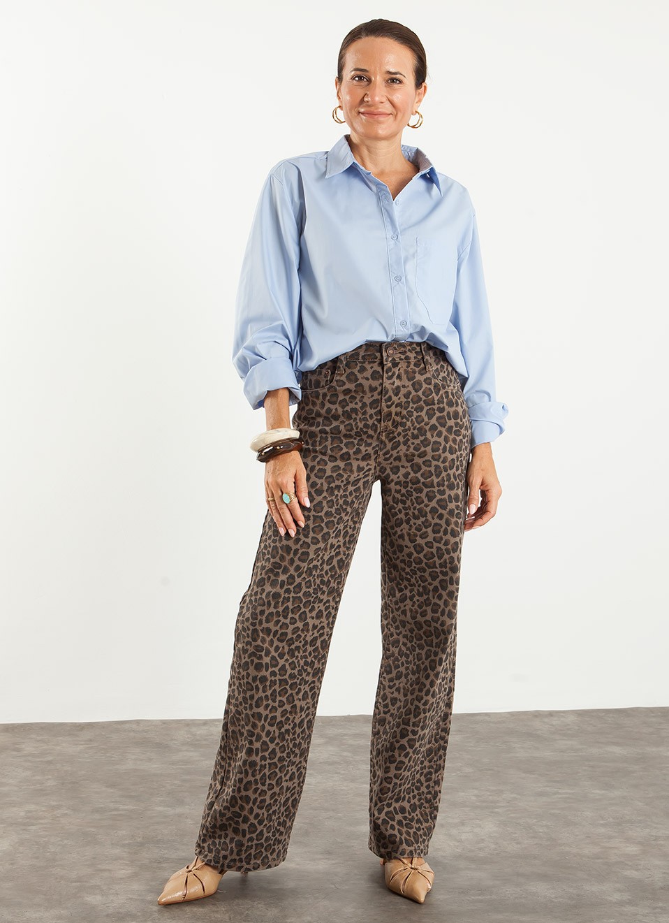 Jeans Leopardo Rectos Mujer | Pantalón Vaquero | Premonición.online