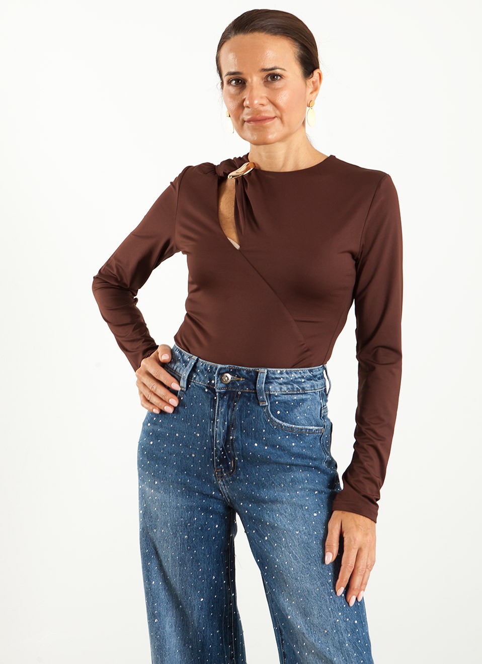 Body Licra con Lágrima Dorada Mujer | Elegante | Premonición.online