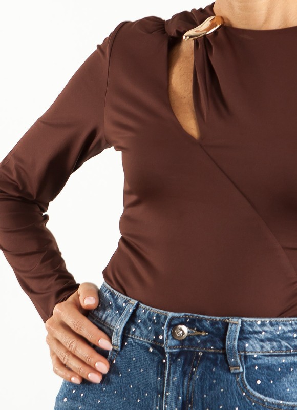 Body Licra con Lágrima Dorada Mujer | Elegante | Premonición.online