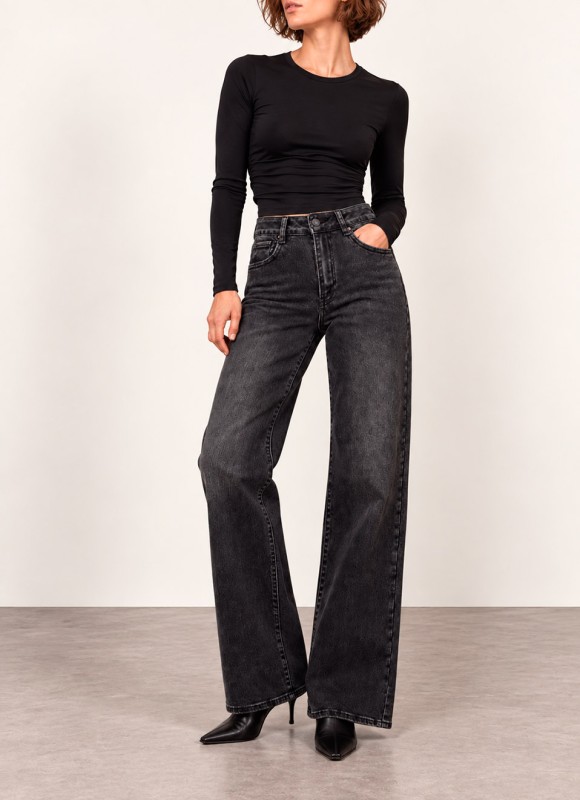 Jeans Dad Fit Gris Mujer | Pantalón Vaquero Actual | Premonición.online