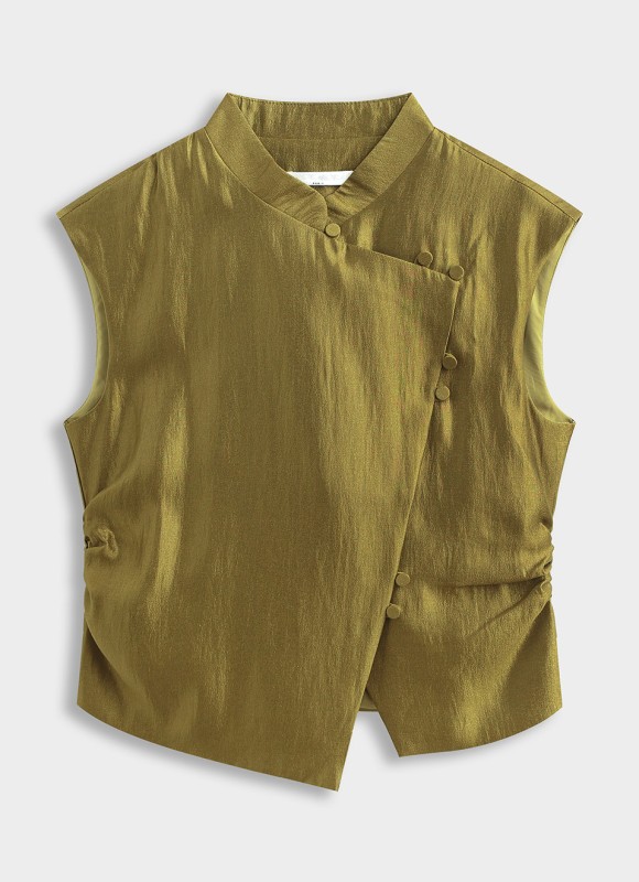 Top Sin Mangas Cuello Mao Mujer | Elegante y Actual | Premonición.online