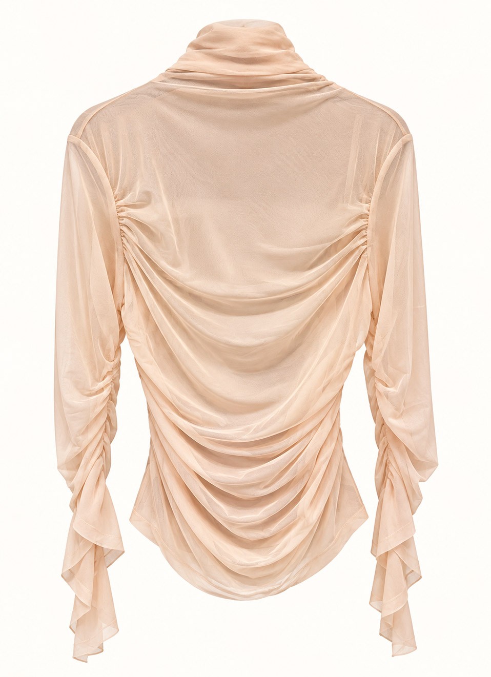 Top Translúcido Mujer | Apricot y Marrón | Elegante | Premonición.online