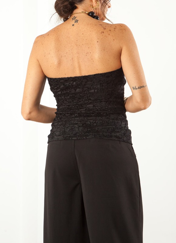 Corsé Encaje Mujer | Negro y Buganvilia | Elegante | Premonición.online