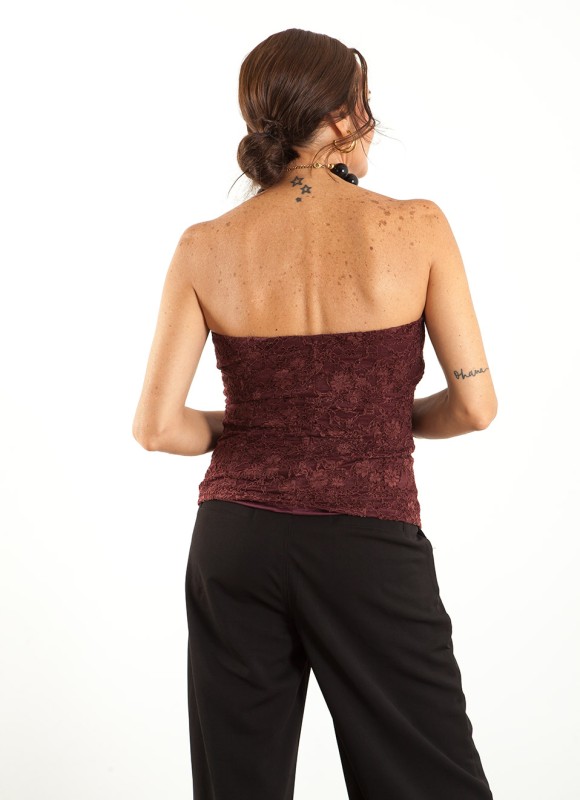 Corsé Encaje Mujer | Negro y Buganvilia | Elegante | Premonición.online