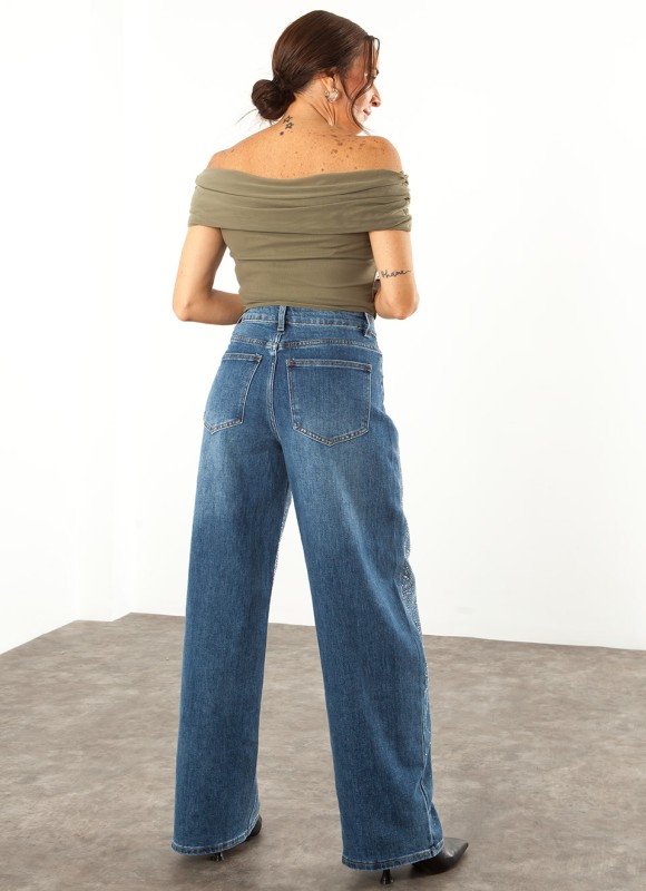 Jeans Barrel Balloon Mujer | Con Strass y Tendencia | Premonición.online