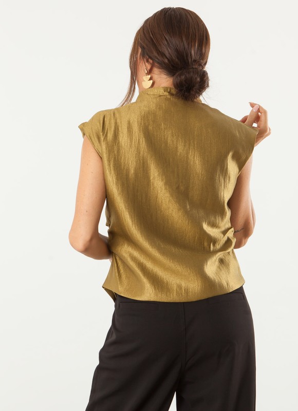 Top Sin Mangas Cuello Mao Mujer | Elegante y Actual | Premonición.online