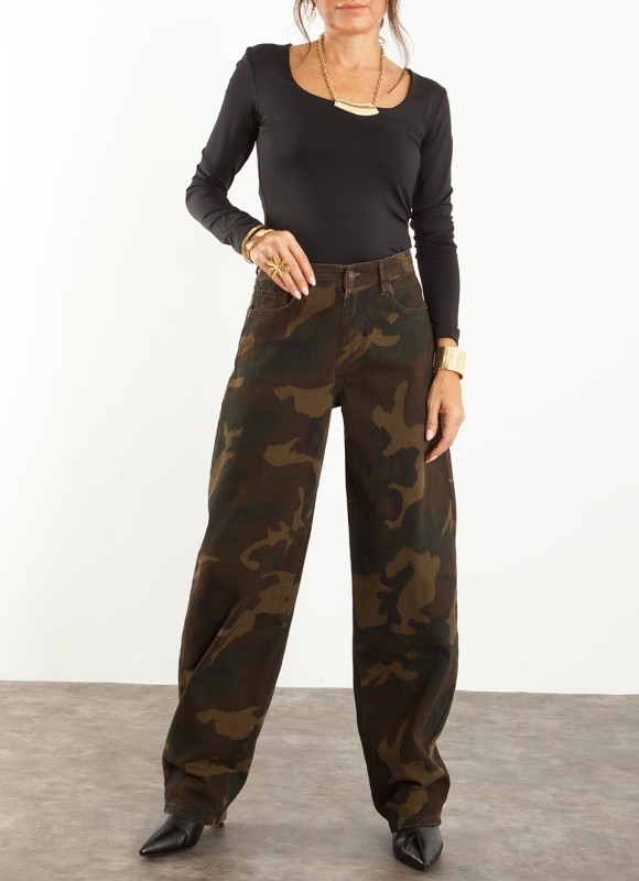 Jeans Balloon Camuflaje Mujer | Pantalón Vaquero | Premonición.online