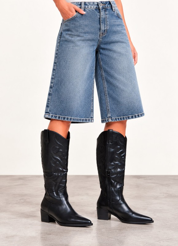 Botas Cowboy Negras Mujer | Estilo Western y Tendencia | Premonición.online