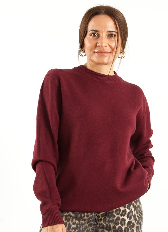 Jersey Básico Cuello Perkins Mujer | Moda | Premonición.online
