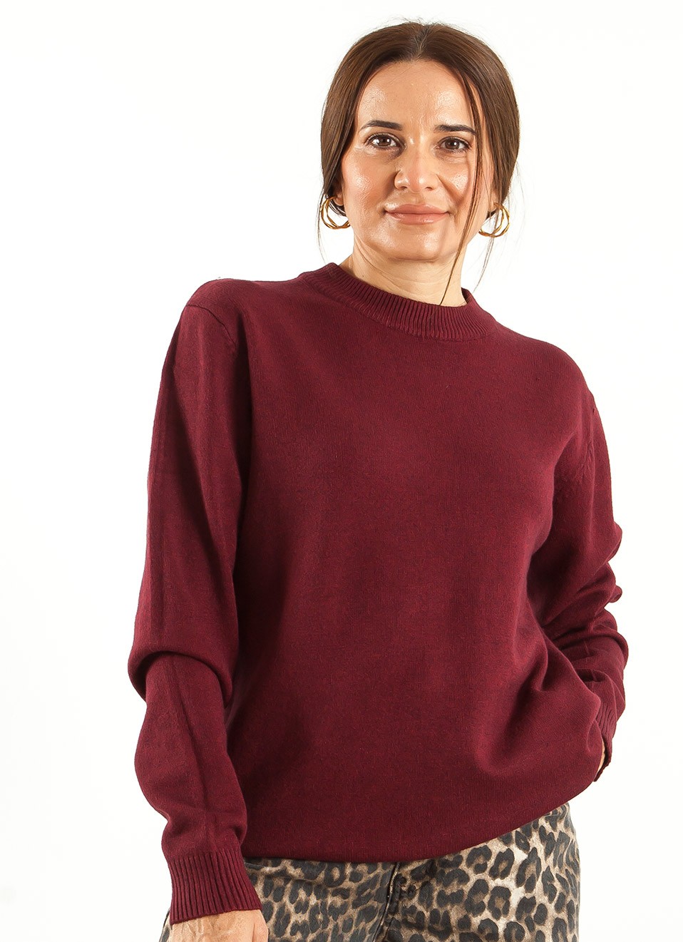 Jersey Básico Cuello Perkins Mujer | Moda | Premonición.online