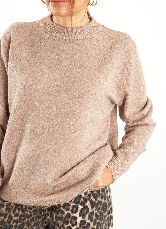 Jersey Básico Cuello Perkins Mujer | Moda | Premonición.online