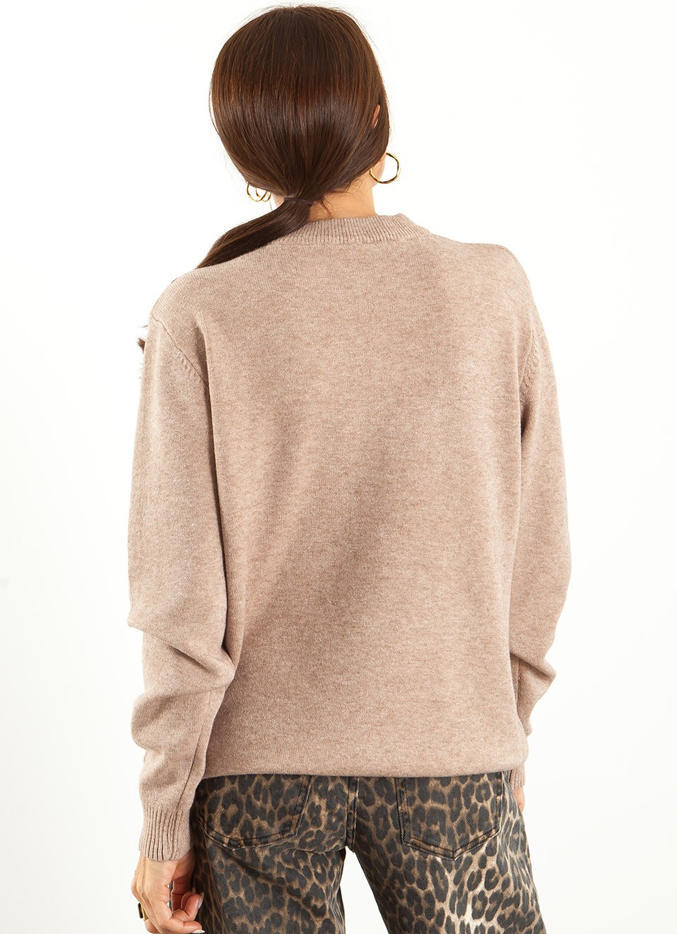 Jersey Básico Cuello Perkins Mujer | Moda | Premonición.online