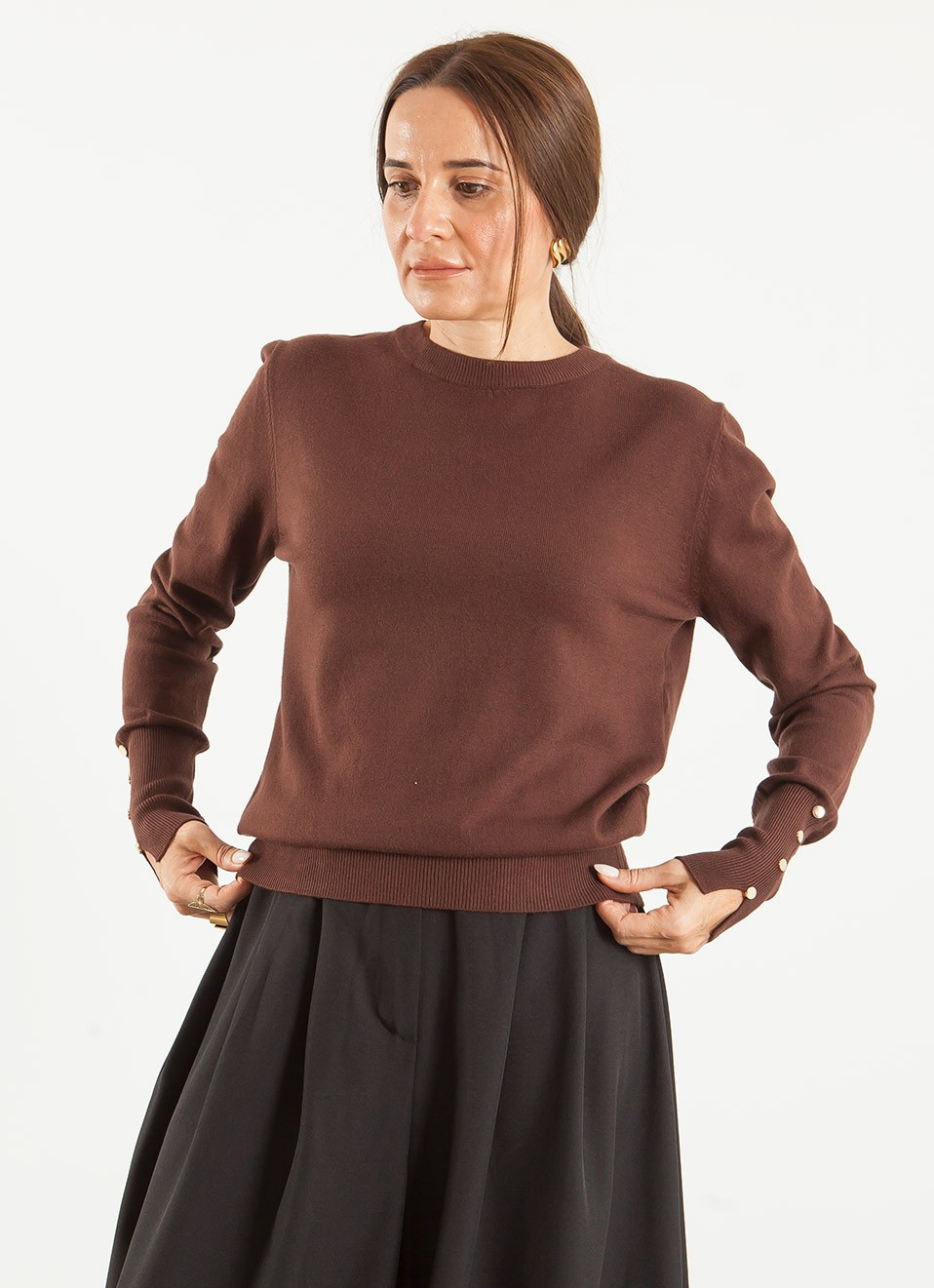 Jersey con Botones Dorados Mujer | Elegante | Premonición.online