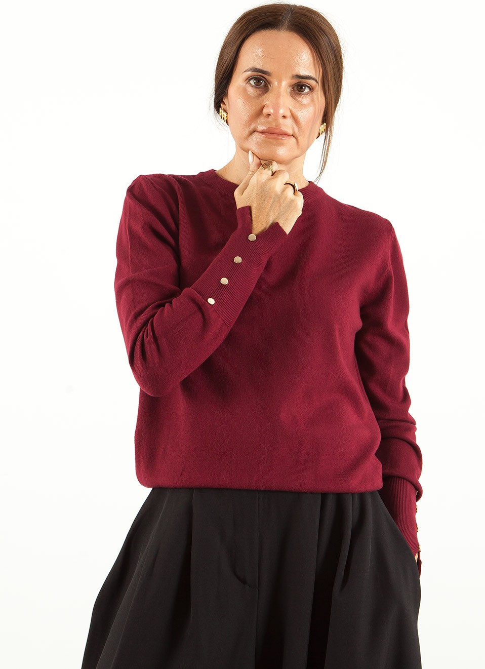 Jersey con Botones Dorados Mujer | Elegante | Premonición.online