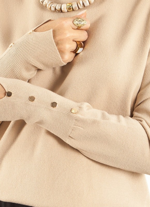 Jersey con Botones Dorados Mujer | Elegante | Premonición.online