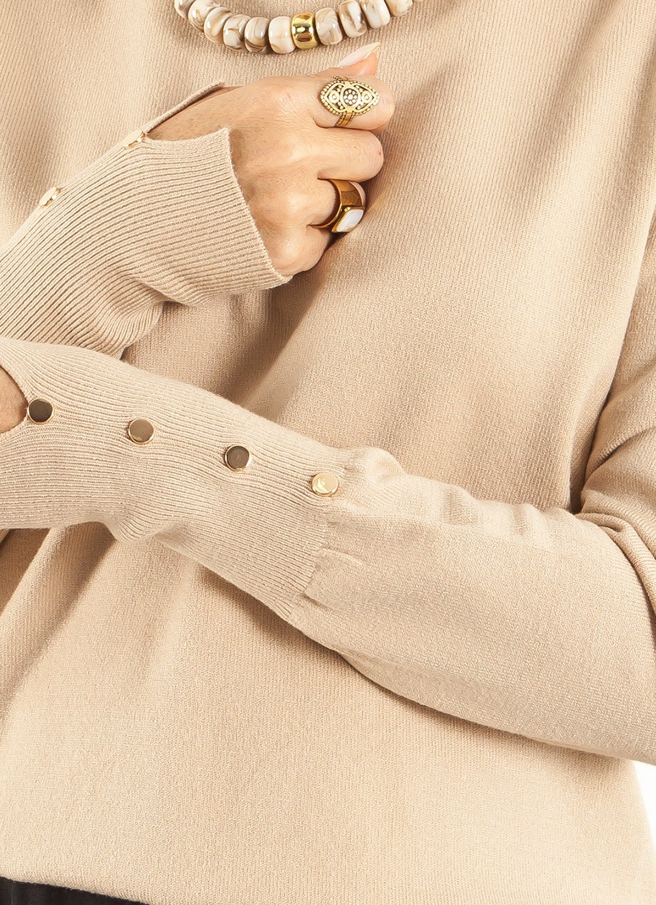 Jersey con Botones Dorados Mujer | Elegante | Premonición.online