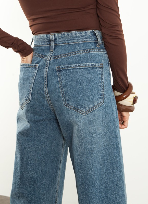 Jeans con Cintura Doblada Mujer | Vaqueros de Moda